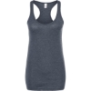 Custom Womens Poly-Rich Racerback Tank Top Heather Navy