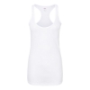 Custom Womens Poly-Rich Racerback Tank Top White