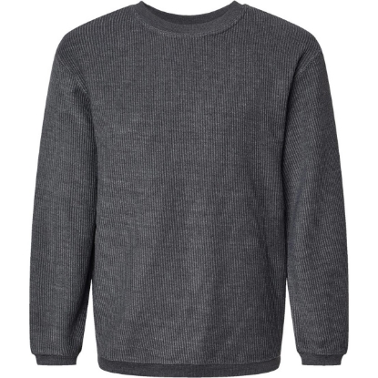 Custom Unisex Corded Crewneck Sweatshirt Charcoal