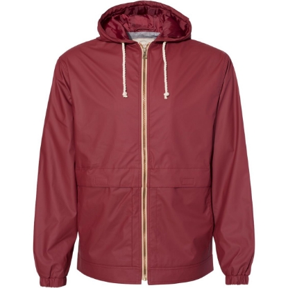 Custom Unisex Vintage Hooded Rain Jacket Biking Red
