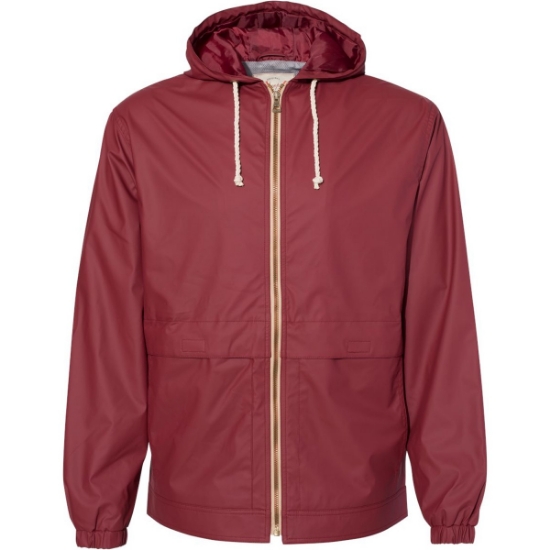 Custom Unisex Vintage Hooded Rain Jacket Biking Red