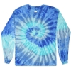 Custom Unisex Tie-Dyed Long Sleeve T-Shirt Blue Jerry