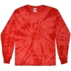 Custom Unisex Tie-Dyed Long Sleeve T-Shirt Spider Red