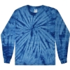 Custom Unisex Tie-Dyed Long Sleeve T-Shirt Spider Royal