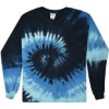 Custom Youth Tie-Dyed Long Sleeve T-Shirt Blue Ocean