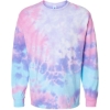 Custom Youth Tie-Dyed Long Sleeve T-Shirt Cotton Candy