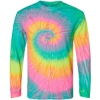 Custom Youth Tie-Dyed Long Sleeve T-Shirt Minty Rainbow