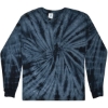 Custom Youth Tie-Dyed Long Sleeve T-Shirt Spider Navy