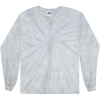 Custom Youth Tie-Dyed Long Sleeve T-Shirt Spider Silver