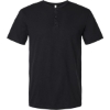 Custom Unisex CVC Henley Tee Black