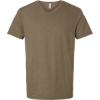 Custom Unisex CVC V-Neck Tee Heather Army