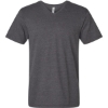 Custom Unisex CVC V-Neck Tee Heather Charcoal