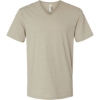 Custom Unisex CVC V-Neck Tee Heather Khaki