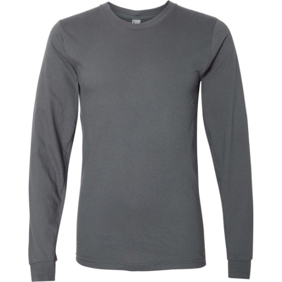 Custom Unisex Fine Jersey Long Sleeve Tee Asphalt