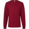 Custom Unisex Fine Jersey Long Sleeve Tee Cranberry