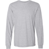 Custom Unisex Fine Jersey Long Sleeve Tee Heather Grey