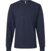 Custom Unisex Fine Jersey Long Sleeve Tee Navy