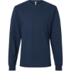 Custom Unisex Fine Jersey Long Sleeve Tee Sea Blue