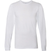 Custom Unisex Fine Jersey Long Sleeve Tee White
