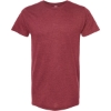 Custom Unisex Fine Jersey T-Shirt Heather Cardinal