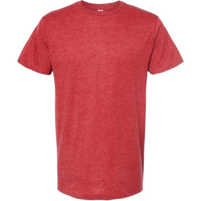 Custom Unisex Fine Jersey T-Shirt Heather Red