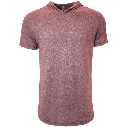 Custom Unisex Mock Twist Hoodie T-Shirt Tech Maroon