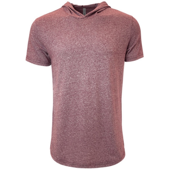 Custom Unisex Mock Twist Hoodie T-Shirt Tech Maroon