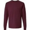 Custom Unisex Fine Jersey Long Sleeve T-Shirt Burgundy