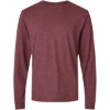Custom Unisex Fine Jersey Long Sleeve T-Shirt Heather Burgundy