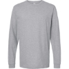 Custom Unisex Fine Jersey Long Sleeve T-Shirt Heather Grey