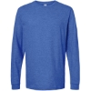 Custom Unisex Fine Jersey Long Sleeve T-Shirt Heather Royal