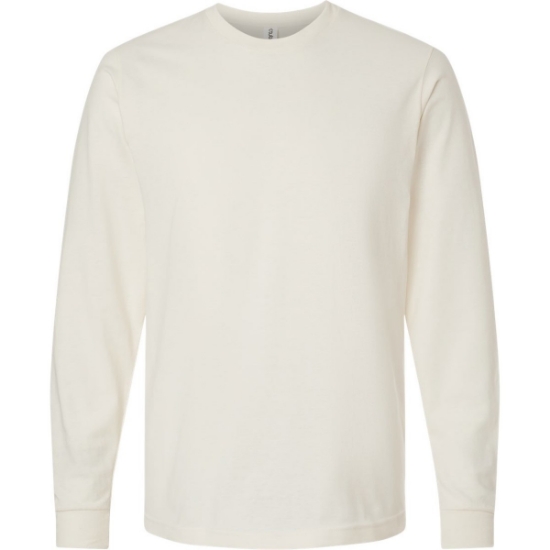 Custom Unisex Fine Jersey Long Sleeve T-Shirt Natural