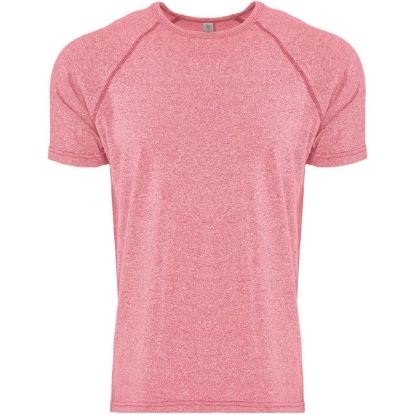 Custom Mens Mock Twist Raglan T-Shirt Tech Pink