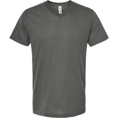 Custom Mens Poly-Rich V-Neck T-Shirt Charcoal
