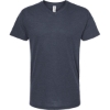 Custom Mens Poly-Rich V-Neck T-Shirt Heather Navy