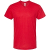 Custom Mens Poly-Rich V-Neck T-Shirt Red