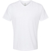 Custom Mens Poly-Rich V-Neck T-Shirt White