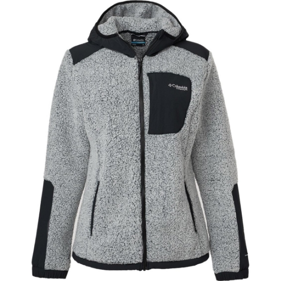 Custom Womens Arctic Crest™ Sherpa Full-Zip Jacket White/ Black