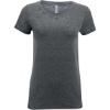 Custom Womens Vintage Dye V-Neck T-Shirt Vintage Charcoal