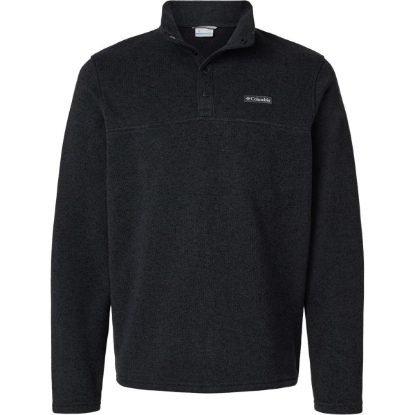 Custom Mens Alto Pass™ Fleece Half-Snap Pullover Black