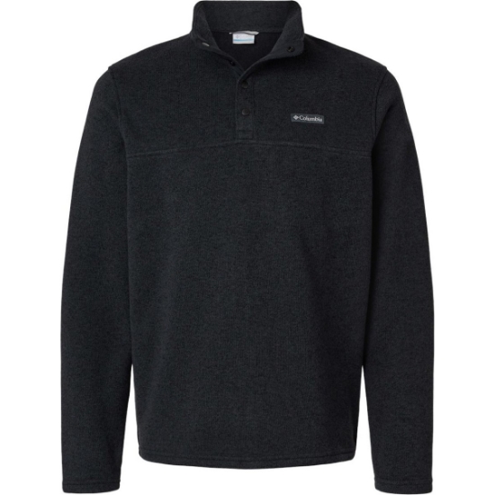 Custom Mens Alto Pass™ Fleece Half-Snap Pullover Black