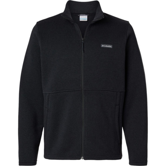 Custom Mens Alto Pass™ Fleece Full-Zip Jacket Black