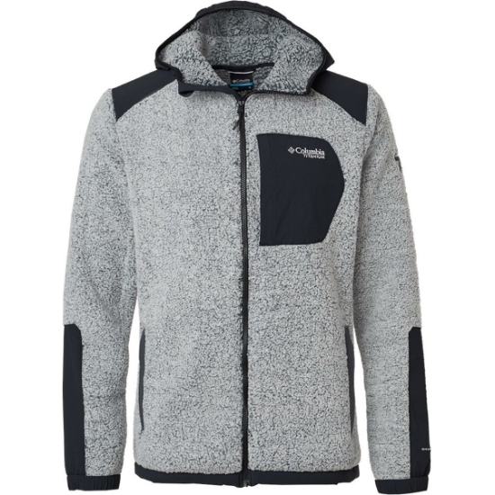 Custom Mens Arctic Crest™ Sherpa Full-Zip Jacket White/ Black