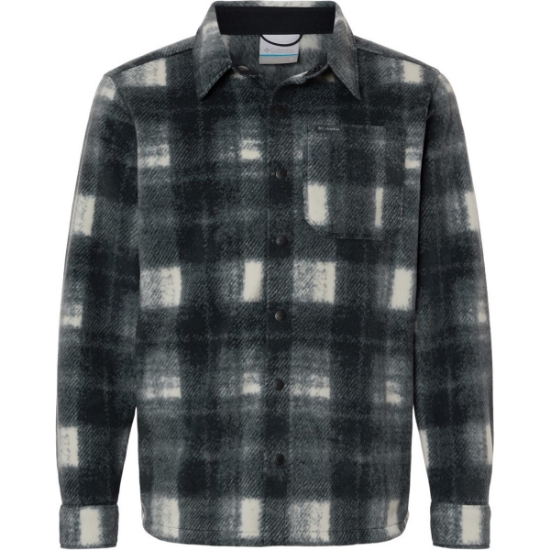 Custom Mens Steens Mountain™ Printed Shirt Jacket II Chalk Omblur