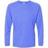 Custom Unisex Long Islander Performance Long Sleeve T-Shirt Bimini Blue