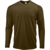 Custom Unisex Long Islander Performance Long Sleeve T-Shirt Coyote Brown