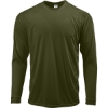 Custom Unisex Long Islander Performance Long Sleeve T-Shirt Olive Green