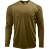 Custom Unisex Long Islander Performance Long Sleeve T-Shirt Woodland Brown