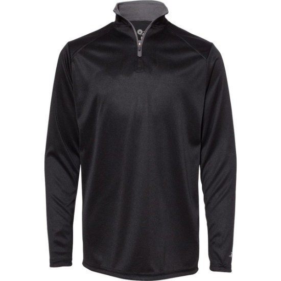 Custom Youth B-Core Quarter-Zip Pullover Black/ Graphite
