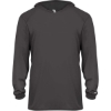 Custom Youth B-Core Long Sleeve Hooded T-Shirt Graphite